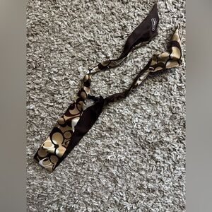COACH 100% silk headband scarf